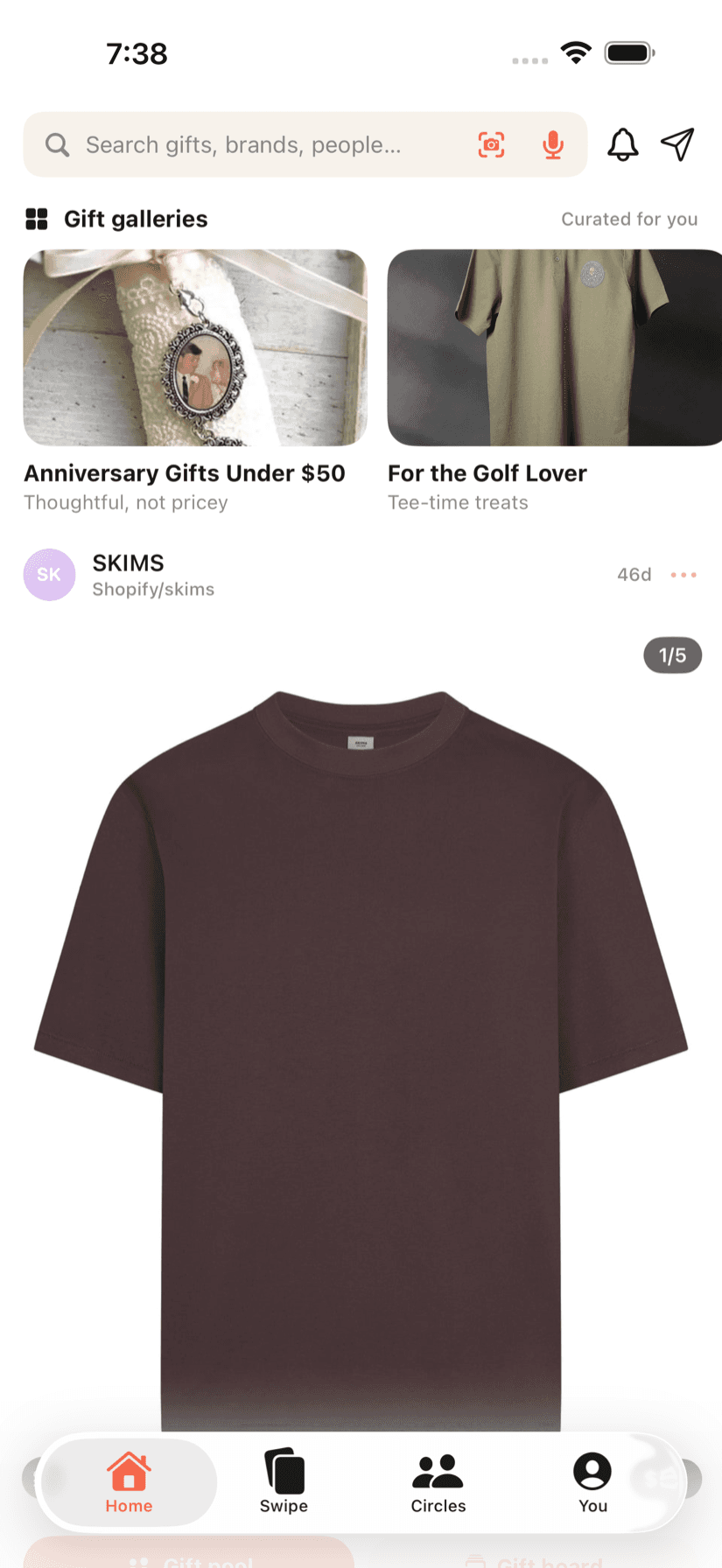 Giftmaxxing home screen